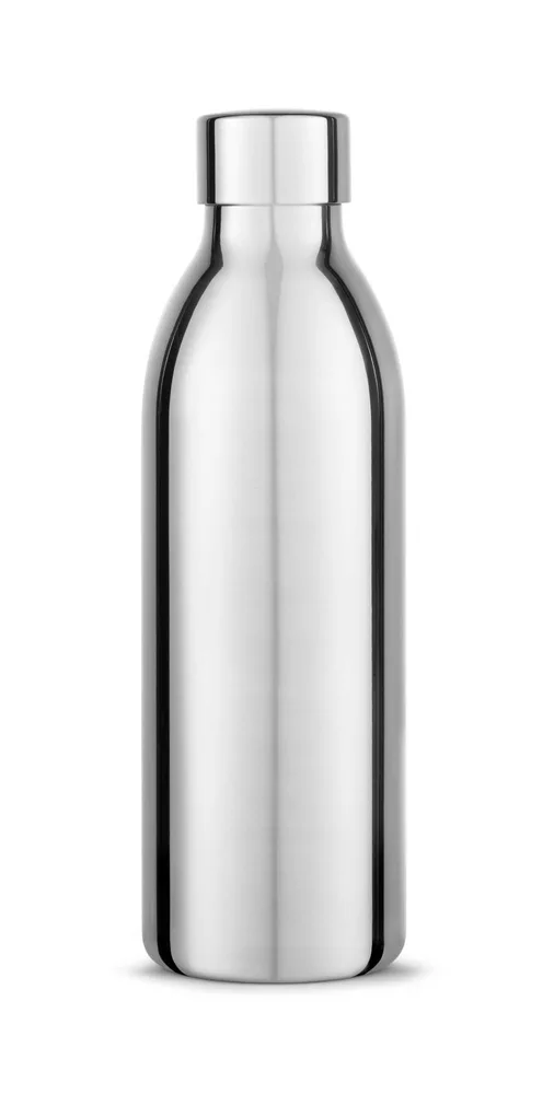 Бутылка стальная Aarke To Go 650 мл для Carbonator 3, вакуумная, нержавеющая сталь SUS304, зеркальная полировка, серебристая