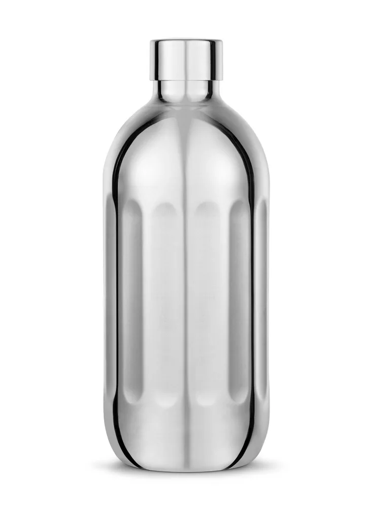 Термобутылка Aarke Pro 800 мл для Carbonator Pro, нержавеющая сталь, двойные стенки, зеркальная полировка, серебристая