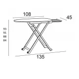 Гладильная доска Arredamenti Stirolight 135x45 см коричневая — фото 5