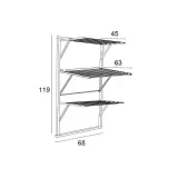 Настенная сушилка для белья Arredamenti Karim 63 x 68 см коричневая — фото 6