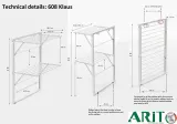 Сушилка для белья на батарею Arredamenti Klaus 89 x 68 см белая — фото 4