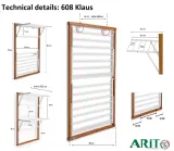 Сушилка для белья на батарею Arredamenti Klaus 89 x 68 см коричневая — фото 5