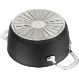 Кастрюля с крышкой Ballarini Alba 20 см 2,7 л, кованый алюминий, антипригарное покрытие Keravis, для индукции, чёрная — фото 2