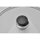 Крышка Ballarini 32 см стеклянная для большой сковороды, закалённое стекло, ручка из пластика со сталью, прозрачная — фото 5
