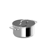 Кастрюля с крышкой BergHOFF DiNA Helix 20 см 3 л, нержавеющая сталь, капсульное дно, мерная шкала, для индукции — фото 1