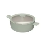 Кастрюля с крышкой BergHOFF Leo Balance 28 см 6,2 л, керамическое покрытие CeraGreen, алюминий, для индукции, зелёная — фото 1
