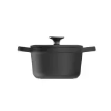 Кастрюля чугунная с крышкой BergHOFF Leo Graphite 20 см 3 л, матовая эмаль, для индукции и духовки до 280 градусов — фото 2