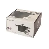 Кастрюля чугунная с крышкой BergHOFF Leo Graphite 20 см 3 л, матовая эмаль, для индукции и духовки до 280 градусов — фото 3