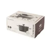 Кастрюля с крышкой BergHOFF Leo Grafit 20 см 3,1 л, керамическое покрытие CeraGreen, алюминий, для индукции, графитовая — фото 2