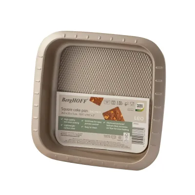 Форма для выпечки квадратная BergHOFF Leo Balance 22×22×5 см, 2 л, углеродистая сталь, антипригарная