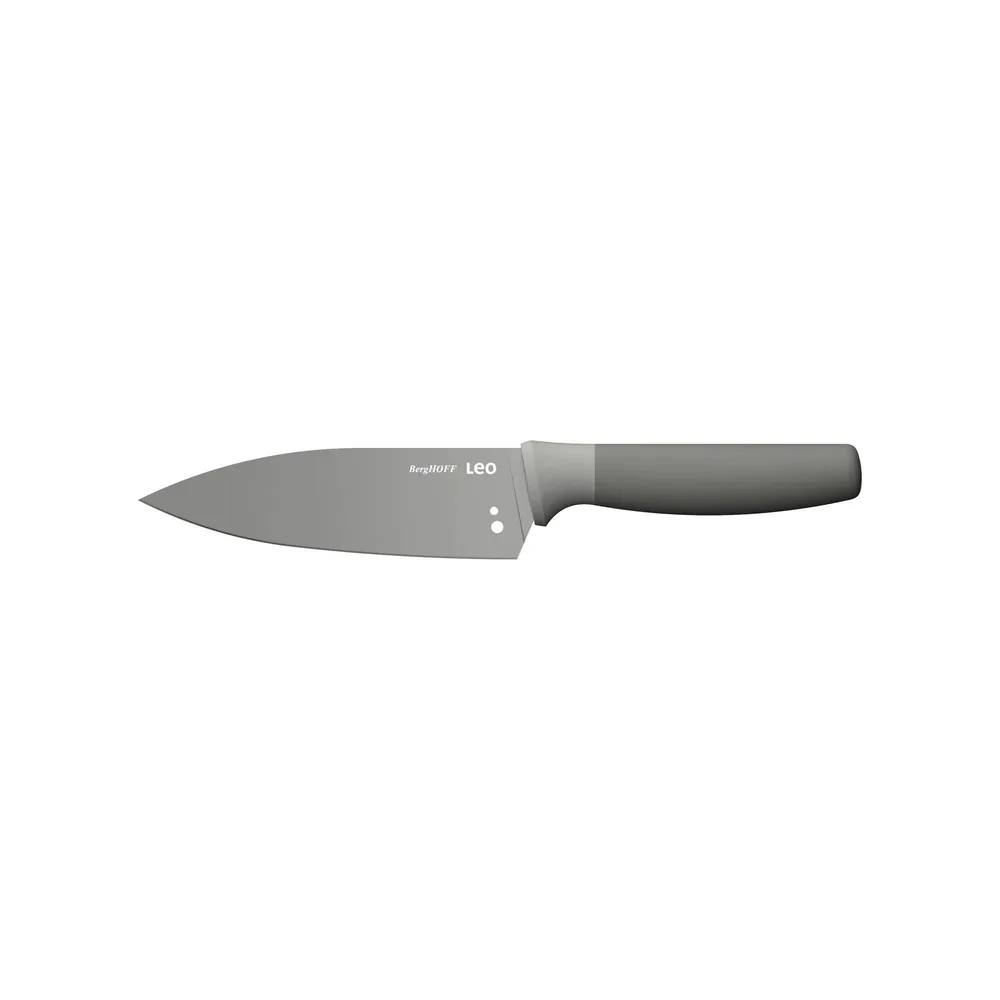 Нож поварской для зелени BergHOFF Leo Balance 14 см, с отверстием для очистки трав, антипригарное покрытие