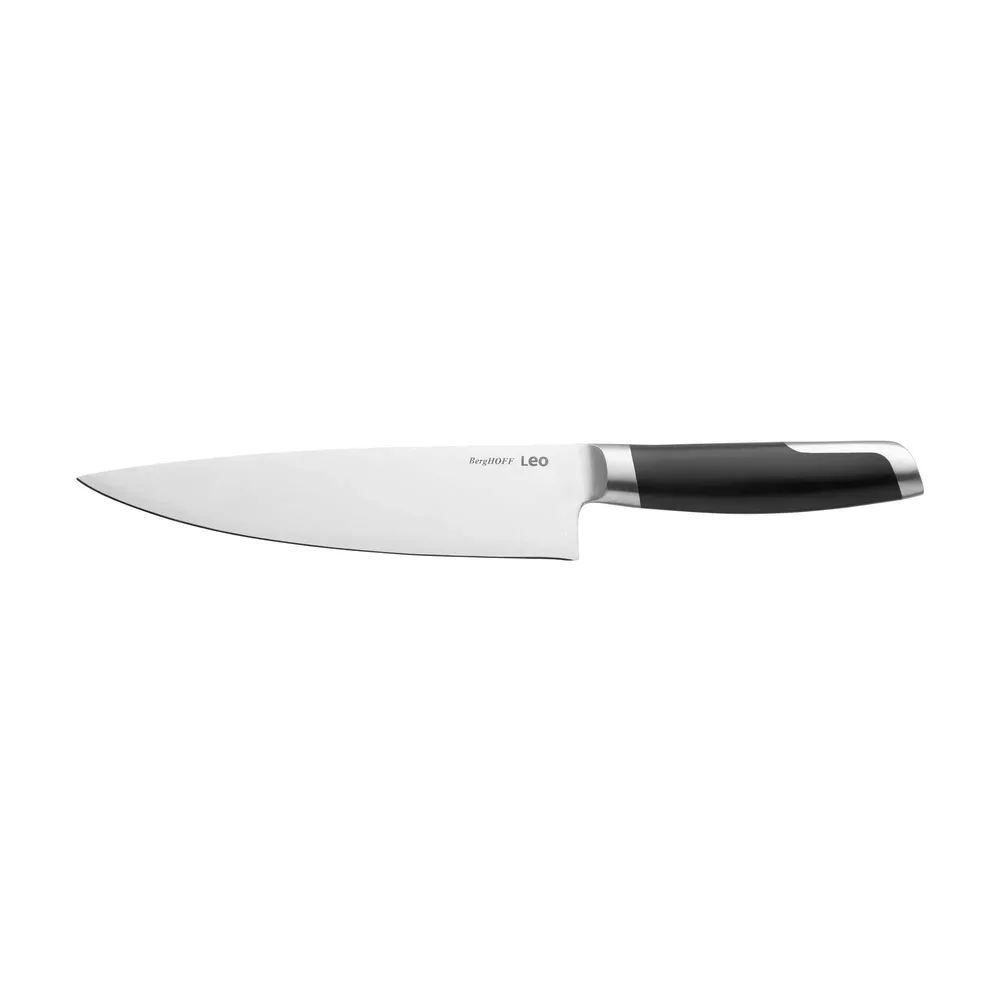 Нож поварской BergHOFF Leo Graphite 20 см, широкий тяжёлый клинок, нержавеющая сталь