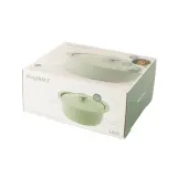 Круглое блюдо для запекания с крышкой BergHOFF Leo Balance 4,5 л, каменная керамика, зелёное — фото 2