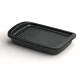 Гриль-плита Plancha BergHOFF Leo Graphite 42 x 27,5 см, керамическое покрытие CeraGreen, графитовая — фото 2