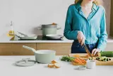 Ковш с крышкой BergHOFF Leo Balance 18 см 2 л, керамическое покрытие CeraGreen без PFAS, для индукции, зелёный — фото 3