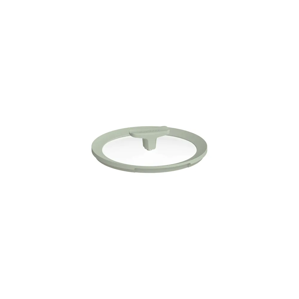 Крышка стеклянная BergHOFF Balance Sage 24 см, натриево-известковое стекло, силиконовый обод, слив, духовка до 180 градусов