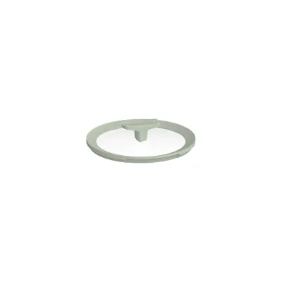 Крышка стеклянная BergHOFF Balance Sage 24 см, натриево-известковое стекло, силиконовый обод, слив, духовка до 180 градусов
