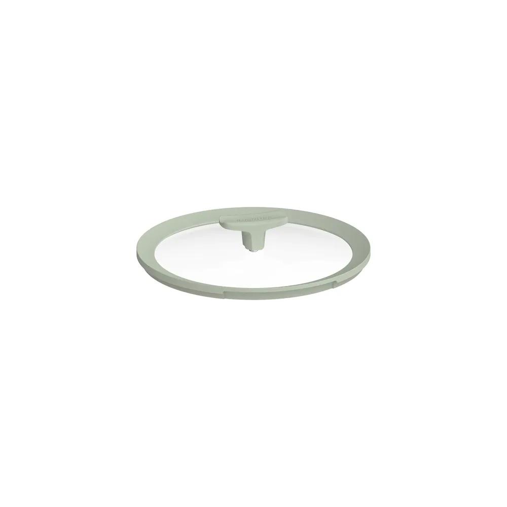 Крышка стеклянная BergHOFF Balance Sage 28 см, натриево-известковое стекло, силиконовый обод, слив, духовка до 180 градусов