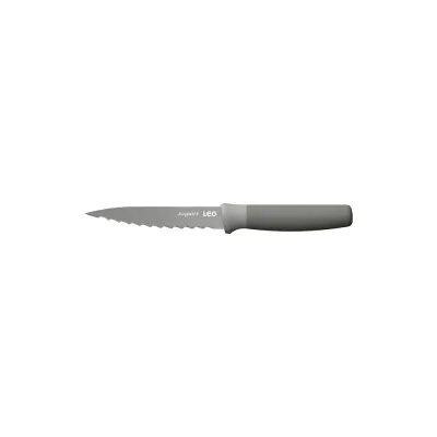 Нож универсальный с зубчатым лезвием BergHOFF Leo Balance 11,5 см, антипригарное покрытие, с чехлом