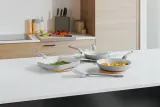 Набор сковород BergHOFF Balance Moonmist, 4 предмета, керамическое покрытие CeraGreen, с лопаткой Balance — фото 2