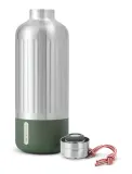 Термобутылка Black+Blum Explorer 850 мл из нержавеющей стали, вакуумная изоляция, серебристая с оливковым низом — фото 2