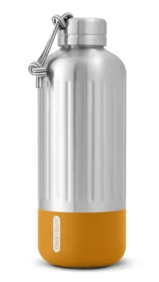 Термобутылка Black+Blum Explorer 850 мл из нержавеющей стали, вакуумная изоляция, серебристая с оранжевым низом