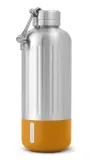 Термобутылка Black+Blum Explorer 850 мл из нержавеющей стали, вакуумная изоляция, серебристая с оранжевым низом — фото 1