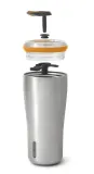 Термокружка Black+Blum New Version 600 мл, нержавеющая сталь 18/8 и тритан, крышка с фиксатором, серебристая с оранжевым — фото 3