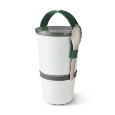 Контейнер для обеда Black+Blum Lunch Pot 300 мл и 600 мл, двухъярусный, со стальной вилкой, оливковый