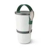 Контейнер для обеда Black+Blum Lunch Pot 300 мл и 600 мл, двухъярусный, со стальной вилкой, оливковый — фото 1