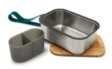 Ланч-бокс для бутербродов Black+Blum L 1,25 л, сталь, бамбуковая крышка-доска, морской синий — фото 2