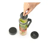 Бутылка для воды Brabantia Make & Take 0,5 л с ситечком для фруктов и трав, пластик, тёмно-серая Dark Grey — фото 2