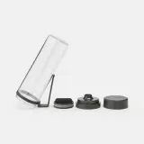 Бутылка для воды Brabantia Make & Take 0,5 л с ситечком для фруктов и трав, пластик, тёмно-серая Dark Grey — фото 3