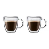 Стаканы с двойными стенками Bodum Bistro 300 мл, набор 2 шт, с ручкой, боросиликатное стекло, прозрачные — фото 6