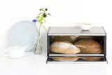 Хлебница прямоугольная Brabantia, лакированная нержавеющая сталь, перфорированное дно, 46.3 см, чёрная — фото 3