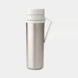 Термобутылка Brabantia Make & Take 0,5 л из нержавеющей стали, вакуумная изоляция, светло-серая Light Grey — фото 1