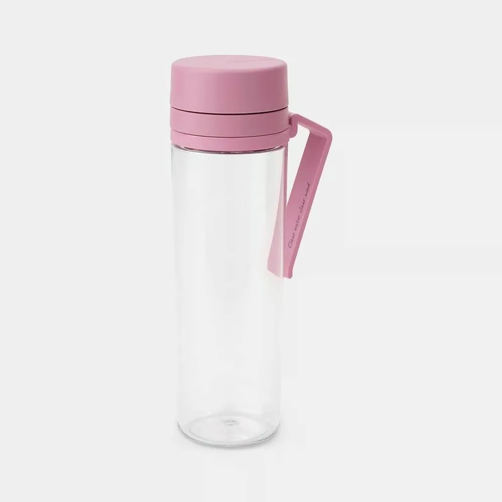 Бутылка для воды Brabantia Make & Take 0,5 л с ситечком для фруктов и трав, пластик, сиренево-розовая Lilac Pink