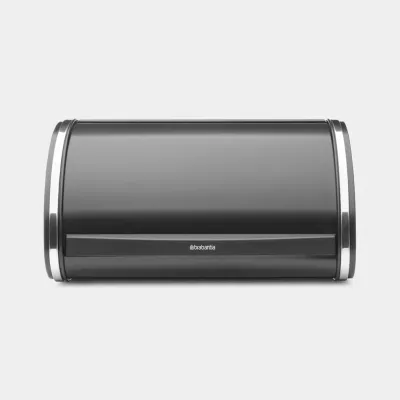 Хлебница выпуклая средняя Brabantia, лакированная нержавеющая сталь, 31.5 см, чёрная матовая