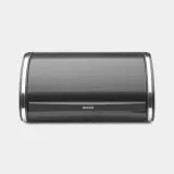 Хлебница выпуклая средняя Brabantia, лакированная нержавеющая сталь, 31.5 см, чёрная матовая — фото 1