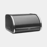 Хлебница выпуклая средняя Brabantia, лакированная нержавеющая сталь, 31.5 см, чёрная матовая — фото 2