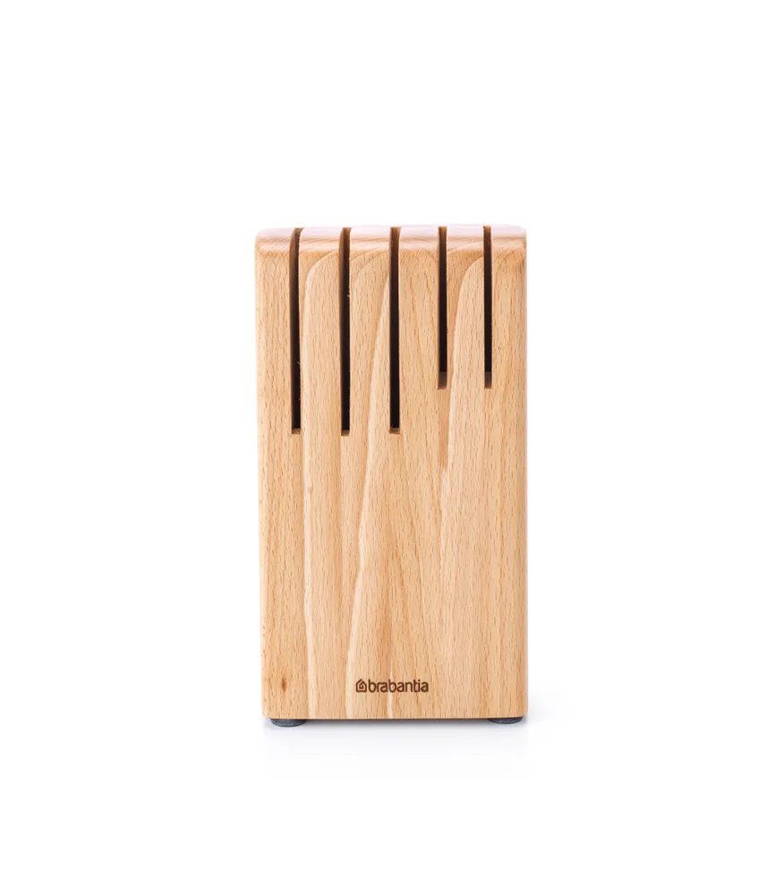 Блок для ножей Brabantia Profile 2.0, буковое дерево, коричневый, компактный