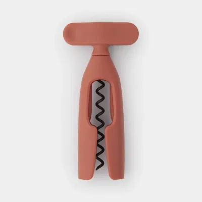 Штопор Brabantia Tasty+ Terracotta Pink розовый, с центрирующим кольцом и широким корпусом, 16 см