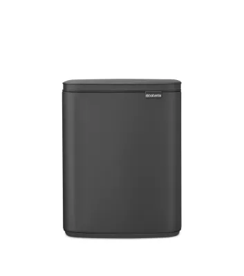 Мусорное ведро Brabantia Bo 12 л, сталь, Mineral Infinite Grey