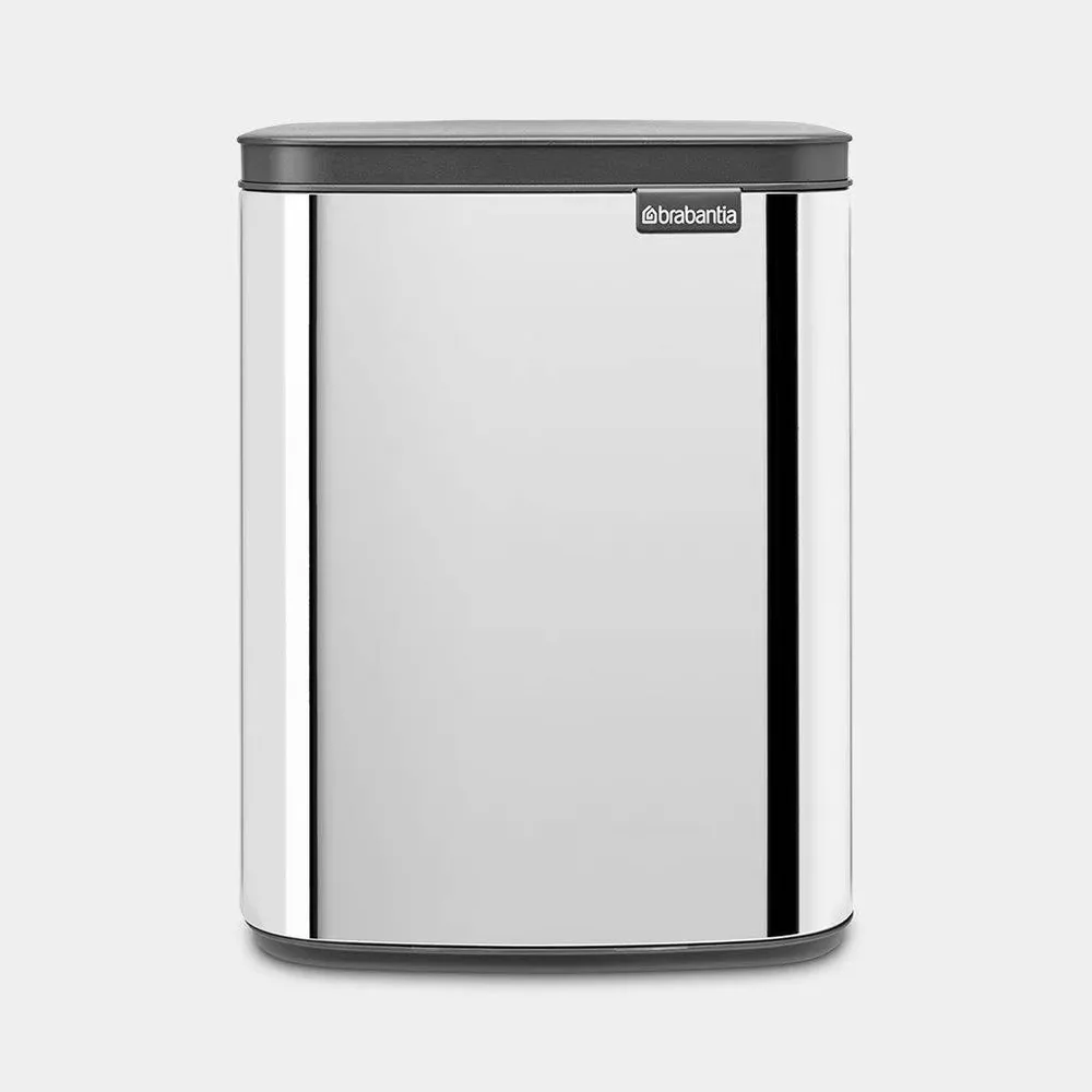 Мусорное ведро Brabantia Bo 7 л, пластик, стальной цвет