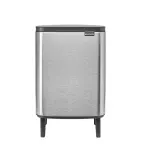 Мусорное ведро Brabantia Bo Bin Hi 12 л, сталь и пластик, Matt Steel Fingerprint Proof — фото 1