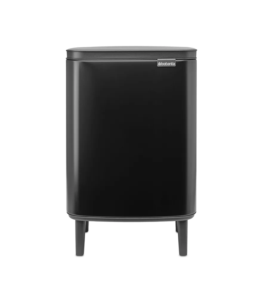 Мусорное ведро Brabantia Bo Bin Hi 12 л, сталь и пластик, чёрный мат