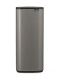 Мусорное ведро Brabantia Bo Touch Bin 30 л, сталь, Soft Touch, платиновое — фото 1