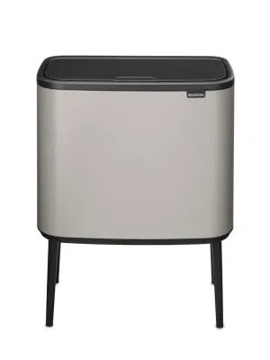 Однокамерное мусорное ведро Brabantia Bo 36 л Soft Grey серый
