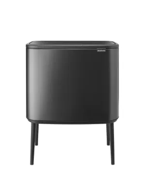 Трёхкамерное мусорное ведро Brabantia Bo 3 x 11 л Confident Grey серый