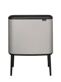 Трёхкамерное мусорное ведро Brabantia Bo 3 x 11 л Soft Grey серый — фото 1